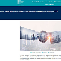 Las firmas lderes en el mercado de fusiones y adquisiciones segn el ranking de TTR